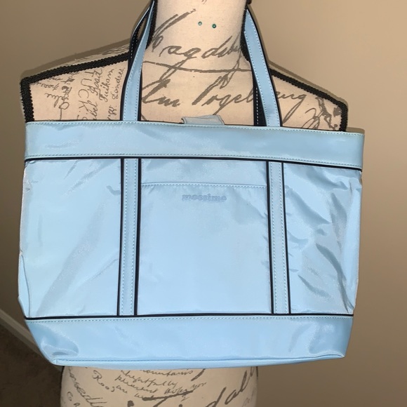 Small tote bag, Mossimo, light blue and navy. In good condition. - Picture 1 of 10